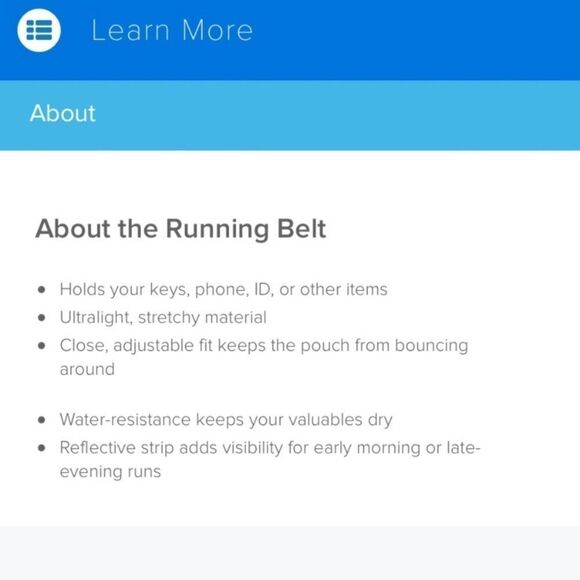 Beachbody Black Reflective Running Belt Adjustable Waist Pouch Fitness & Travel - Picture 3 of 6